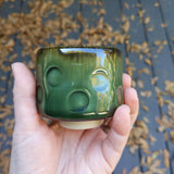 Green shimmer circles bowl 3/22