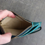 aqua & gold cork Purse pal