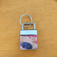 Feathers (1) Pink EC Cork Key Ring