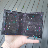 Black/Rainbow Slim Cork Wallet