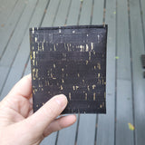 Black/Gold Slim Cork Wallet