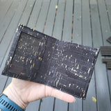 Black/Gold Slim Cork Wallet
