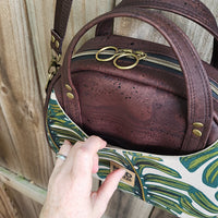 Monstera & Brown Cork, Erica Bowler Bag