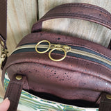 Monstera & Brown Cork, Erica Bowler Bag