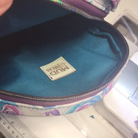 Roses, vinyl, Round Crossbody Bag