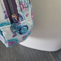 Roses, vinyl, Round Crossbody Bag
