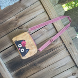 Cat on Natural & Gold Fleck Cork, Lilia Bag
