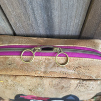 Cat on Natural & Gold Fleck Cork, Lilia Bag