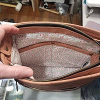 Terracotta Orange & Succulent Cork, Gaia crossbody Bag