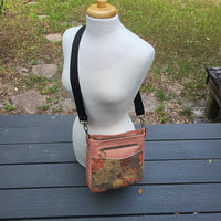 Terracotta Orange & Succulent Cork, Gaia crossbody Bag