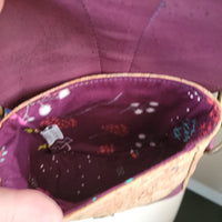 Dollie Bag, unicorn and plum cork