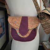 Dollie Bag, unicorn and plum cork