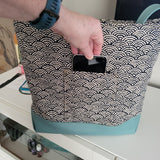 Stephie Shoulder Bag, Sileather and Canvas