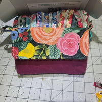 Flowers, Fuchsia Wax Canvas Hipster