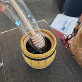 Barrel Honey Pot w/ lid, bowl
