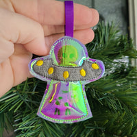 UFO & Cow Ornament