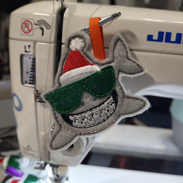 Santa Shark Ornament