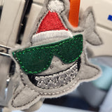 Santa Shark Ornament