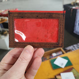 RED/BROWN Front Pocket ID Wallet