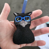 Cat with Glasses Ornament