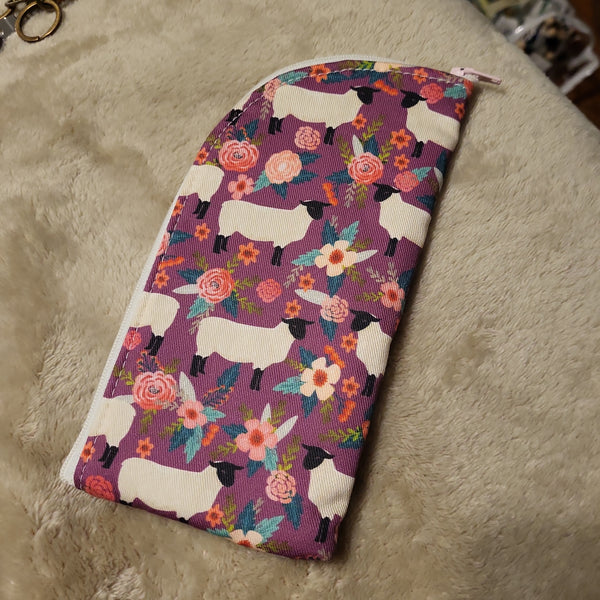 Sheep & Flowers -Sunglass Case