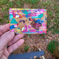 Splatter Paint Front Pocket ID Wallet