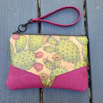 Prickly Pear/Fuschia, Cork Clutch