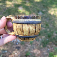 Brown, itty bitty Barrel Mug