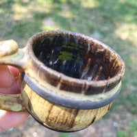 Brown, itty bitty Barrel Mug