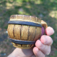Brown, itty bitty Barrel Mug