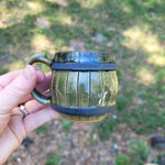 Green, itty bitty Barrel Mug