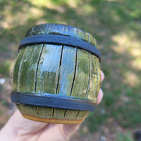 Green, itty bitty Barrel Mug
