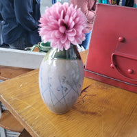 Lavender & Green Vase