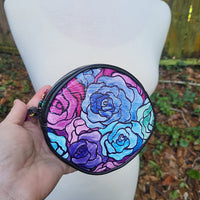 Roses, Mini Magda, vinyl, Round wristlet