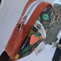 Strawberry & Lady Bugs, orange wax Canvas