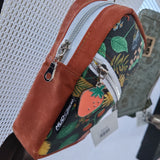 Strawberry & Lady Bugs, orange wax Canvas