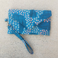 Envelope Clutch in Blue Abstract