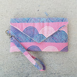 Envelope Clutch in Pink and Half Circles
