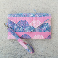 Envelope Clutch in Pink and Half Circles