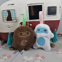 Sasquatch vs. Yeti Ornament