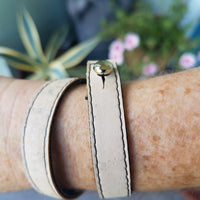 White/Ocean Cork Wrap Bracelet - SM