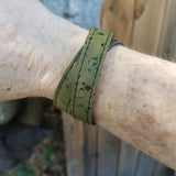 Olive & Gray Cork Wrap Bracelet - SM