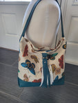 Stephie Shoulder Bag, Sileather and Canvas