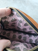 COOS/brown/blue Vinyl, itty bitty Bowler Bag