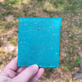 Aqua/Gold Slim Cork Wallet