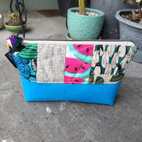 QAYG & Cork Pouch (12), LINING caravan fabric