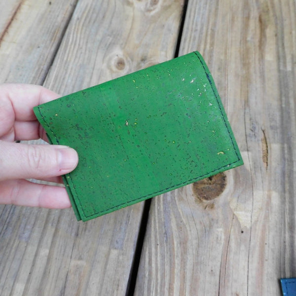 Green Cork  Biz Card Wallet