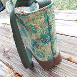 Palm Leaves Cork Shoulder Bag