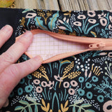 Menagerie, peach zipper, Large