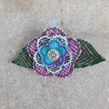 Seafoam Green Tweed Brooch